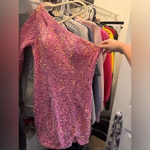 Glittery Pink Mini dress